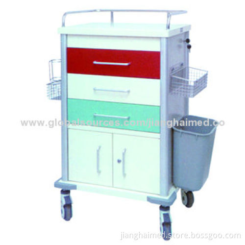 EPC first-aid trolley, CE/ISO 9001 and 13485 certified, steel with coating